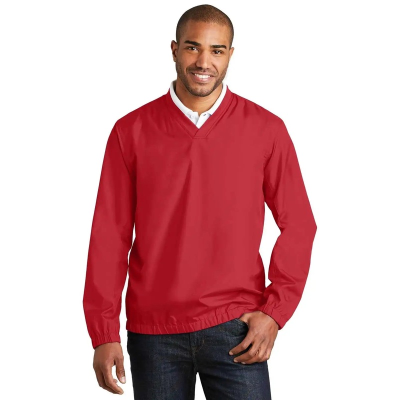 Port Authority J342 Zephyr V-Neck Pullover – Rich Red