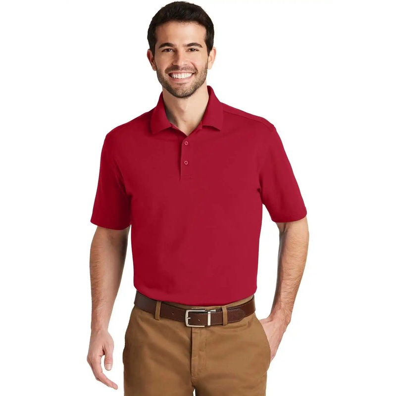 Port Authority K164 Superpro Knit Polo – Rich Red