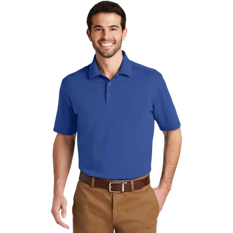 Port Authority K164 Superpro Knit Polo – True Blue