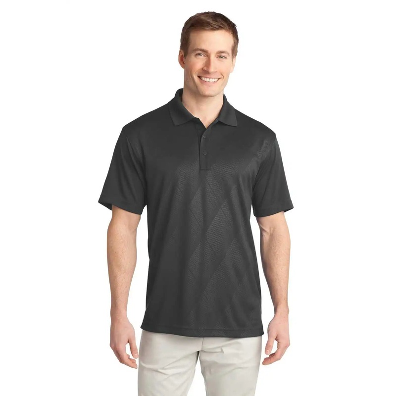 Port Authority K548 Tech Embossed Polo – Graphite