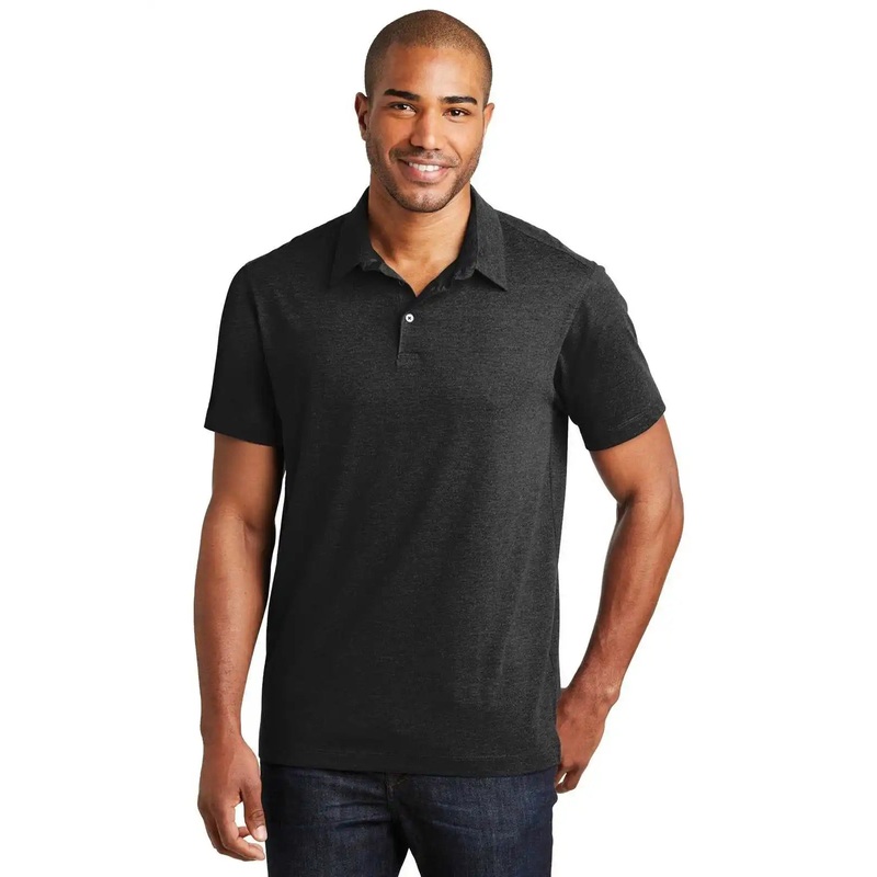 Port Authority K577 Meridian Cotton Blend Polo – Black