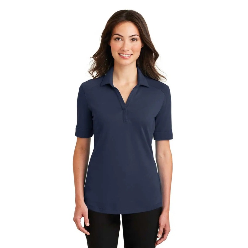 Port Authority L5200 Ladies Silk Touch Interlock Performance Polo – Navy