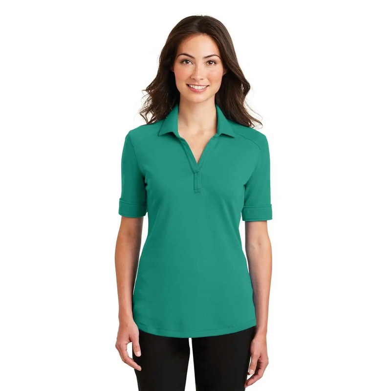 Port Authority L5200 Ladies Silk Touch Interlock Performance Polo – Verdant Green