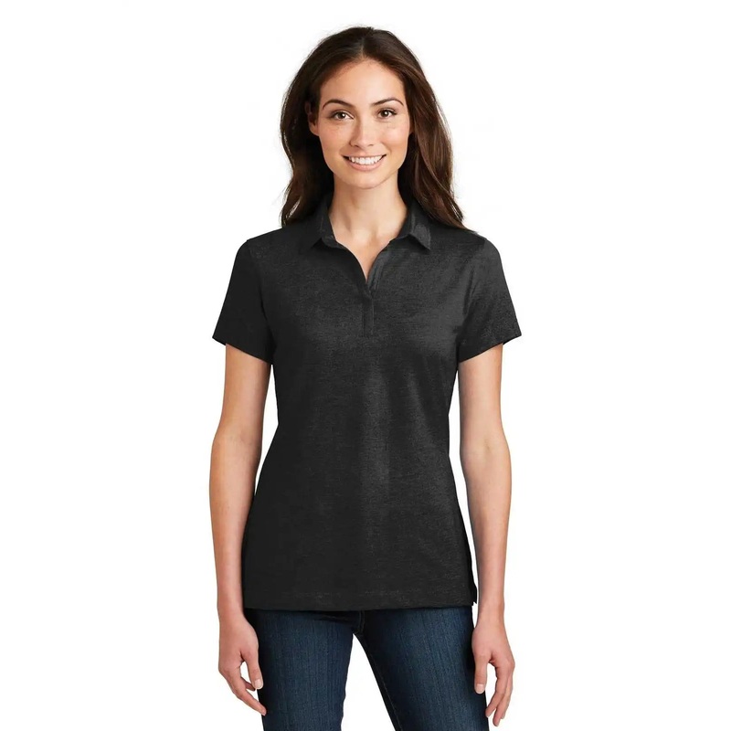 Port Authority L577 Ladies Meridian Cotton Blend Polo – Black