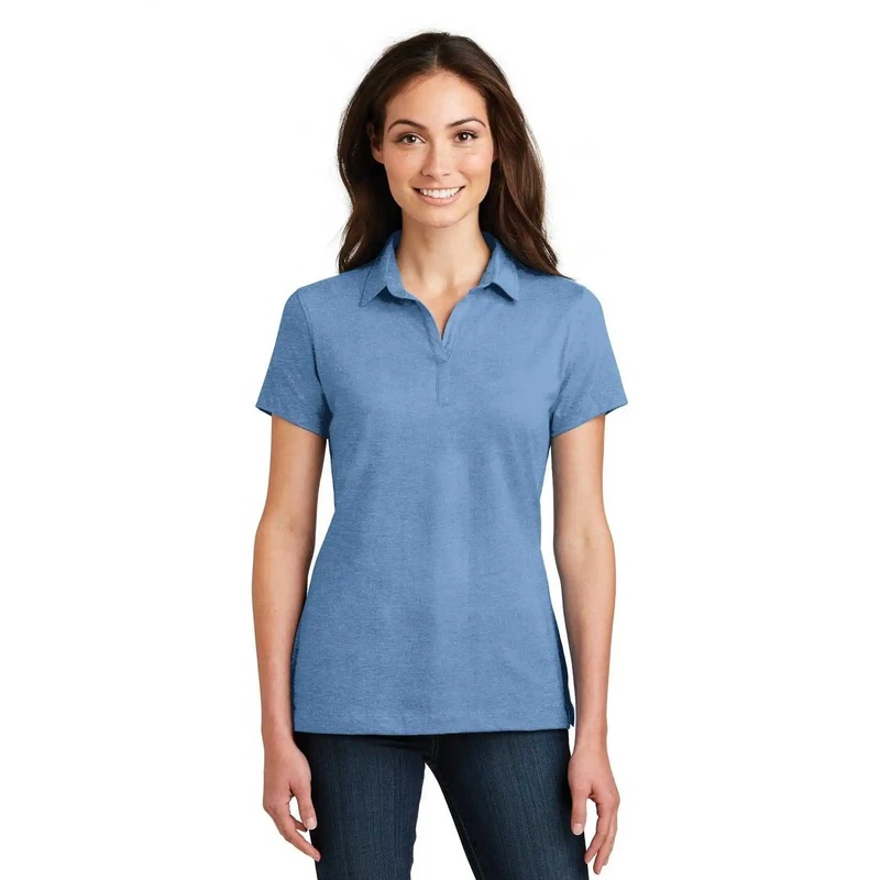 Port Authority L577 Ladies Meridian Cotton Blend Polo – Blue Skies