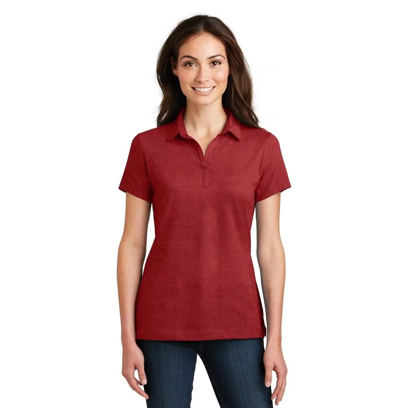 Port Authority L577 Ladies Meridian Cotton Blend Polo – Flame Red