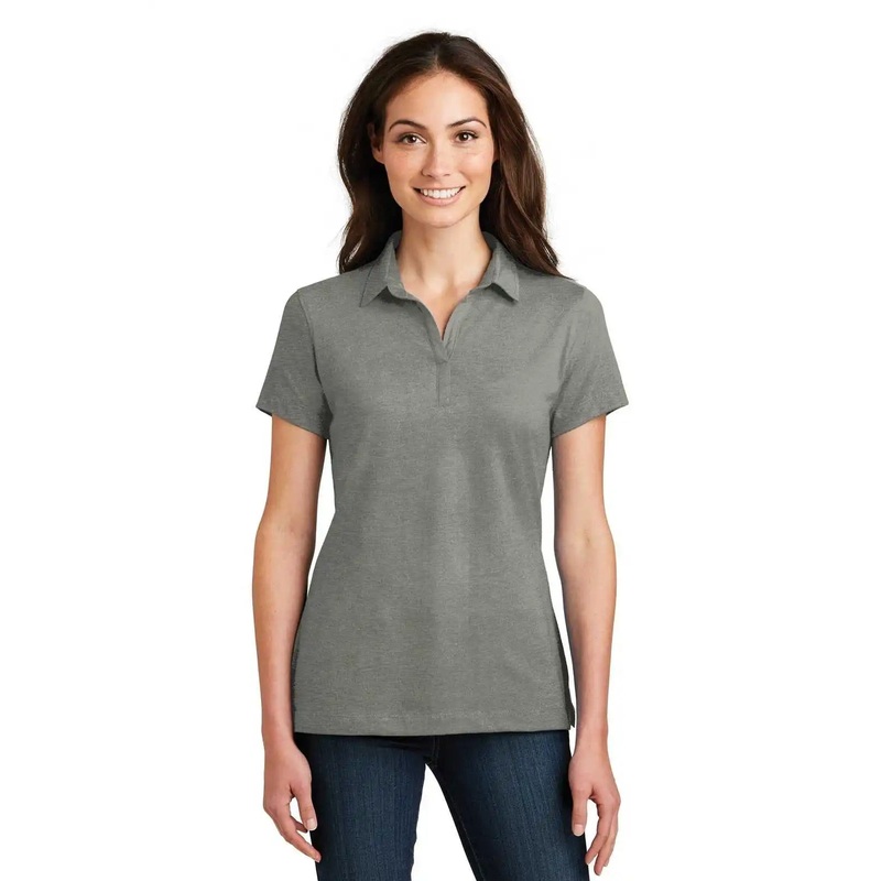 Port Authority L577 Ladies Meridian Cotton Blend Polo – Monument Gray