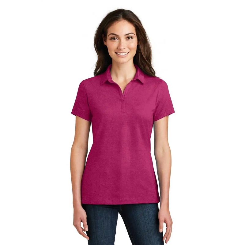 Port Authority L577 Ladies Meridian Cotton Blend Polo – Pink Azalea
