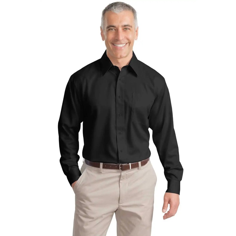 Port Authority S638 Non-Iron Twill Shirt – Black