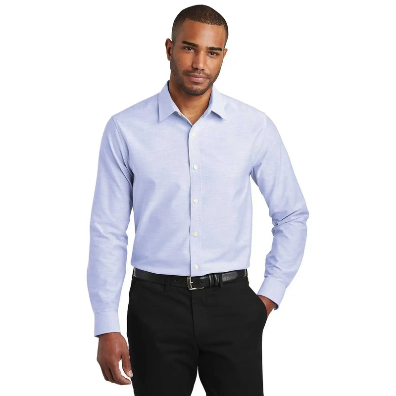 Port Authority S661 Slim Fit Superpro Oxford Shirt – Oxford Blue