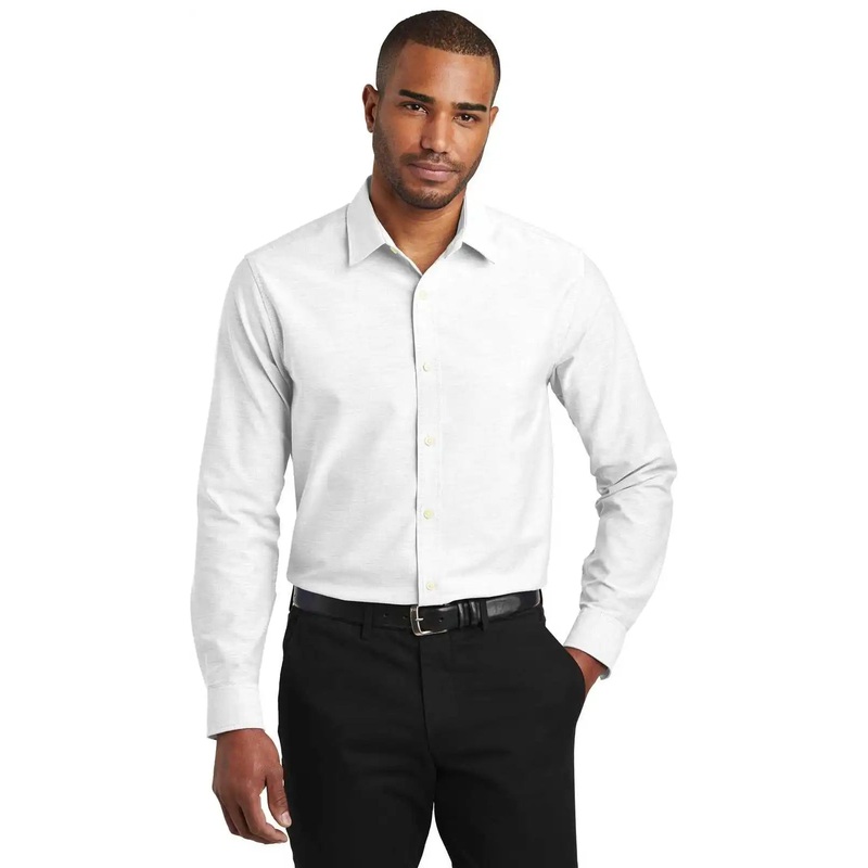 Port Authority S661 Slim Fit Superpro Oxford Shirt – White