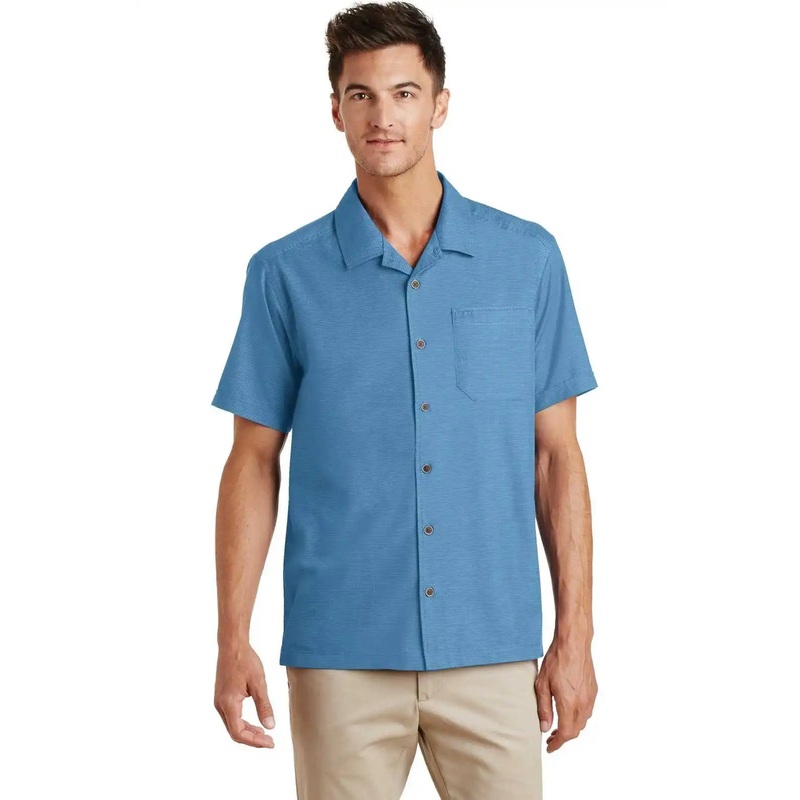Port Authority S662 Textured Camp Shirt – Celadon