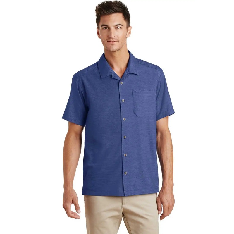Port Authority S662 Textured Camp Shirt – Royal
