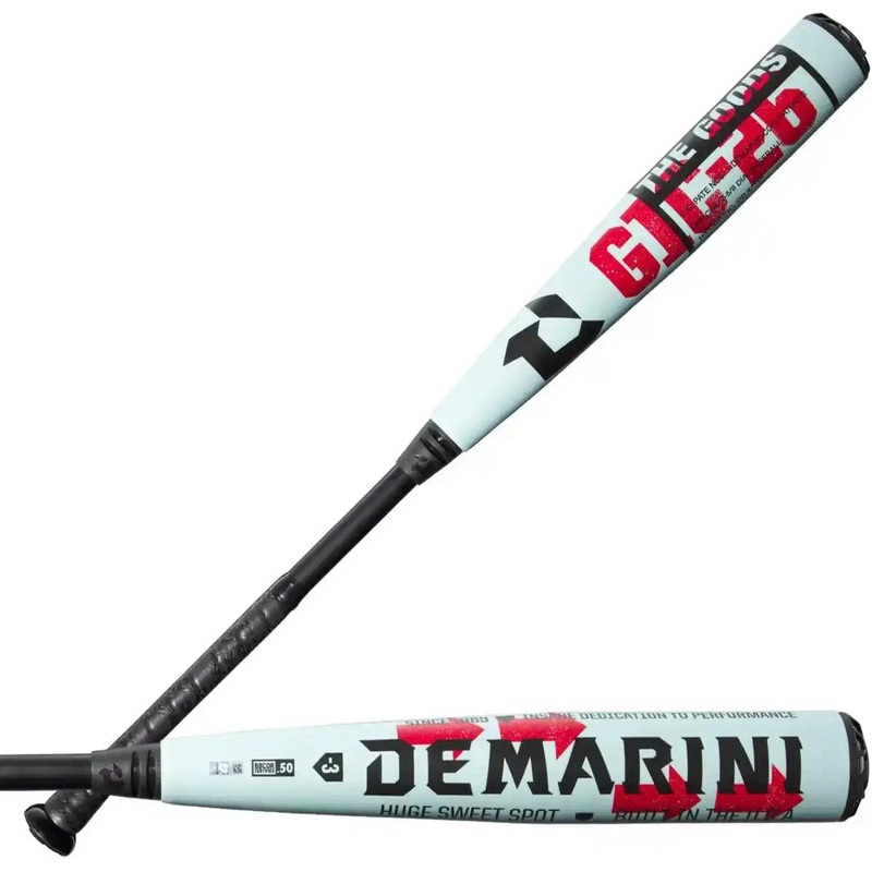 DeMarini 2026 The Goods Two-Piece (-3) BBCOR Bat WBD2588010 – Teal  Black Red