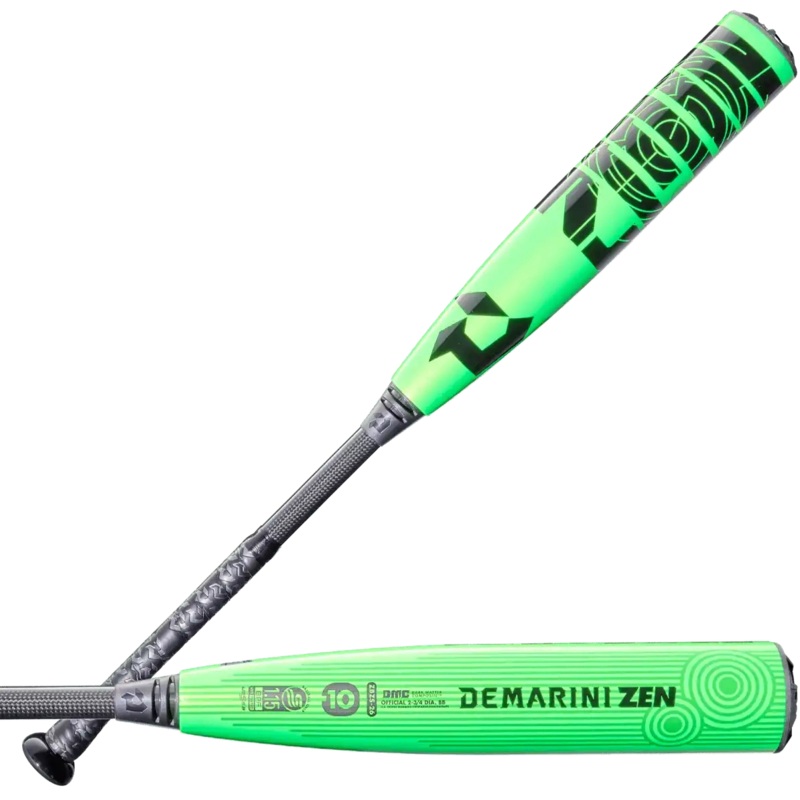 DeMarini 2026 ZEN (-10) USSSA Bat WBD2591010 – Green Black