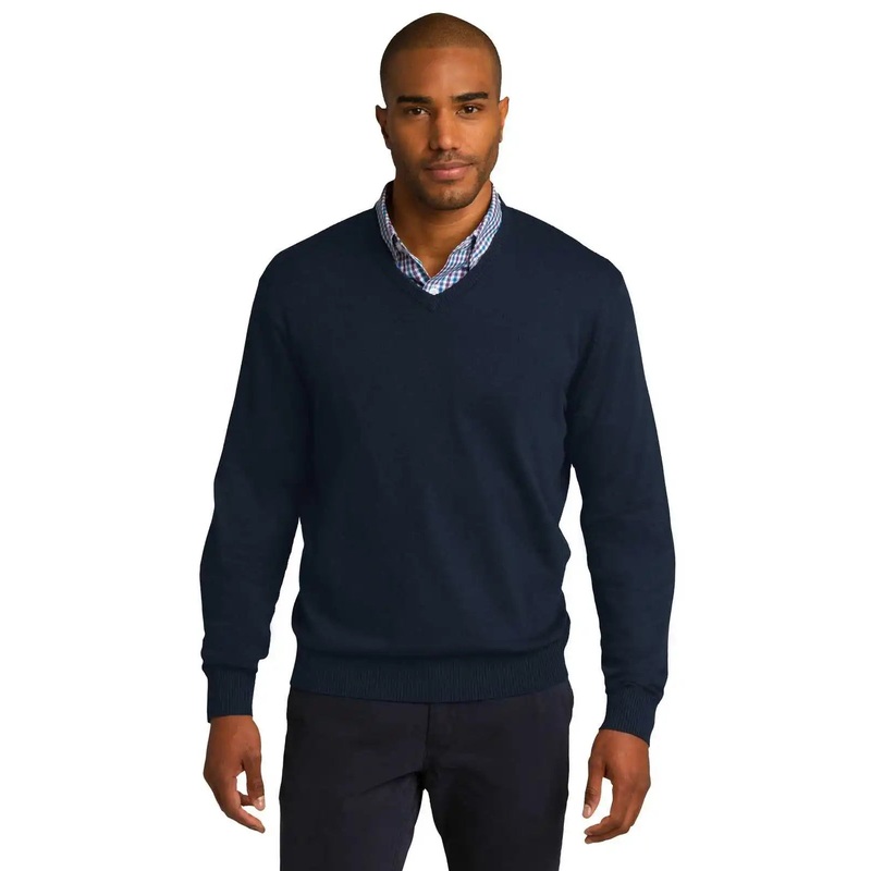 Port Authority SW285 V-Neck Sweater – Navy