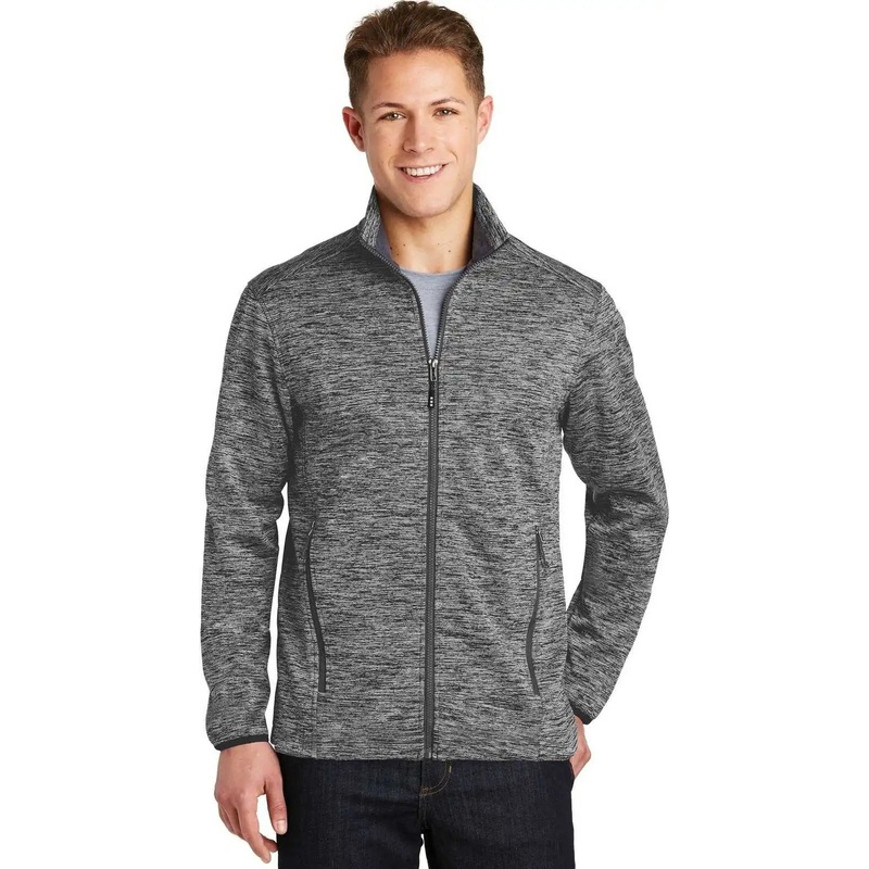 Sport-Tek JST30 PosiCharge Electric Heather Soft Shell Jacket – Black Electric