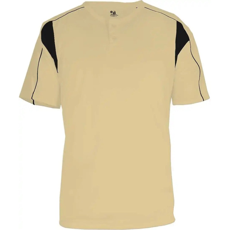 Badger Sport 2937 Youth Pro Placket – Vegas Gold Black