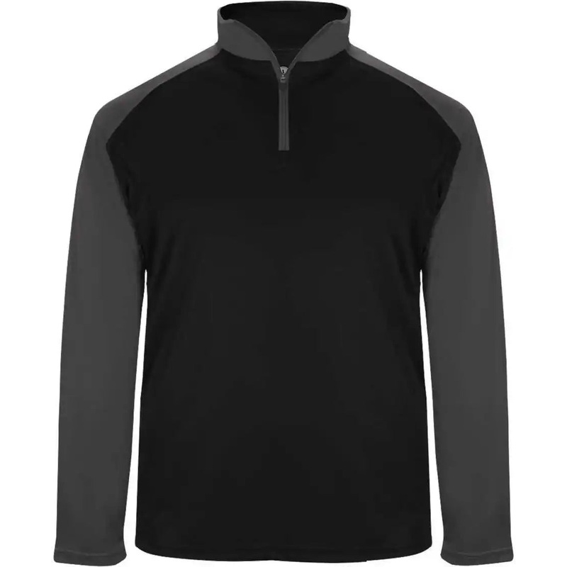 Badger Sport 4006 Ultimate Softlock Sport 1/4 Zip – Black Graphite