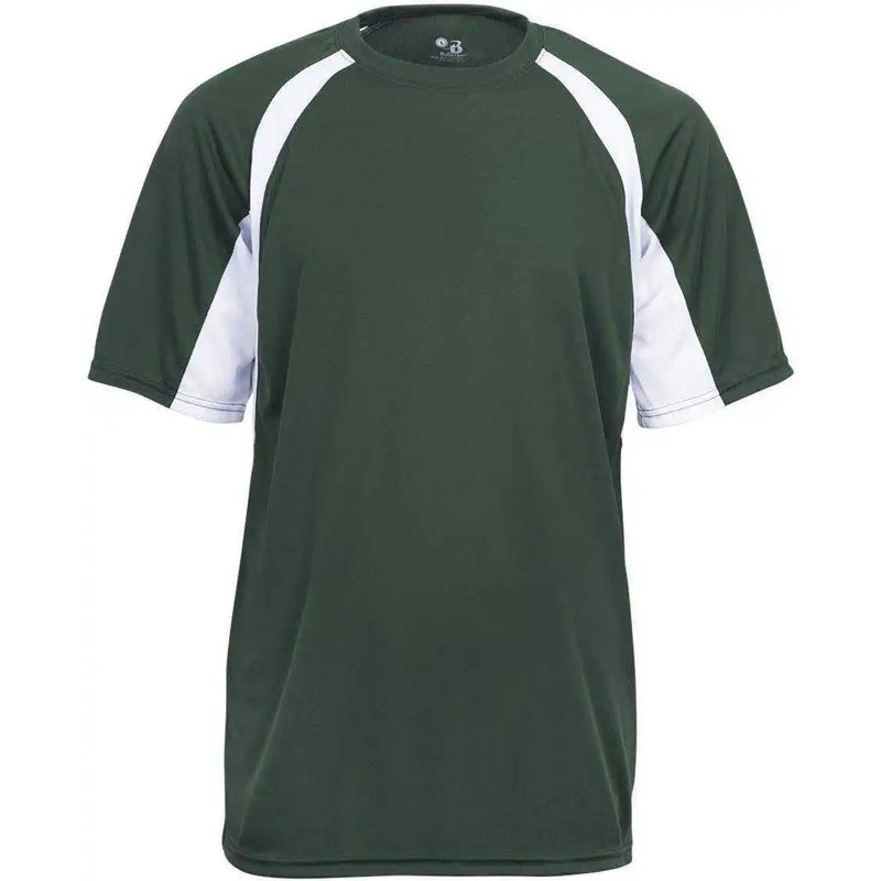 Badger Sport 4144 Adult Hook Tee – Forest White