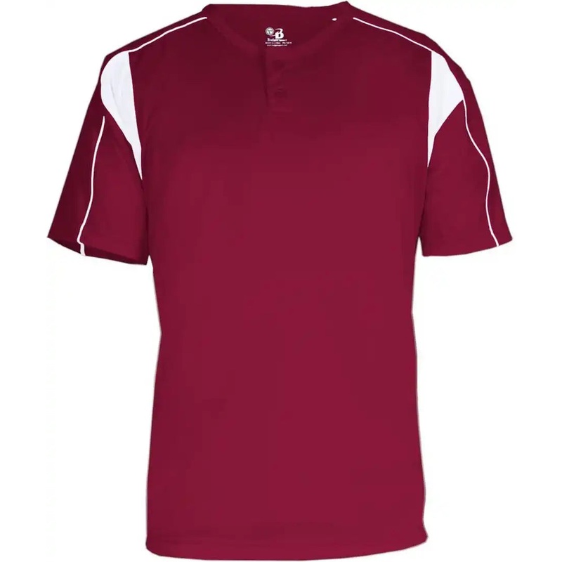 Badger Sport 7937 Adult Pro Placket – Cardinal White