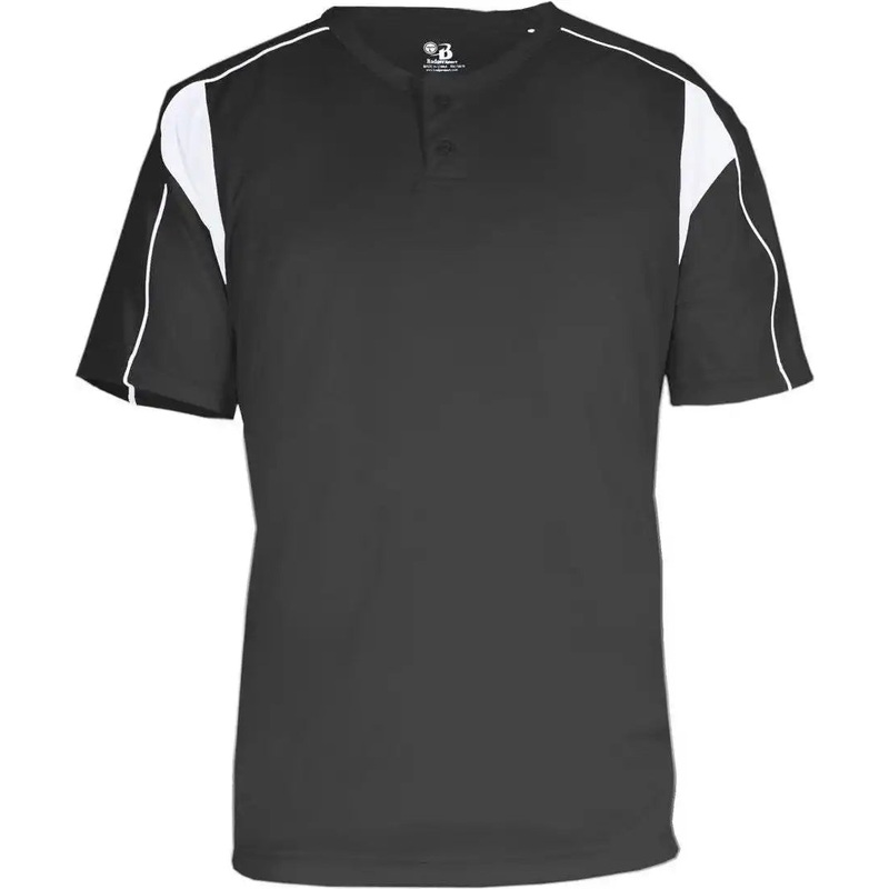 Badger Sport 7937 Adult Pro Placket – Graphite White
