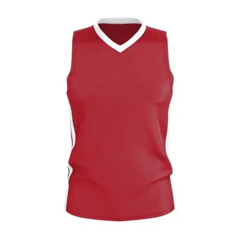 Alleson Athletic 538J Mens Single Ply Basketball Jersey – Red White