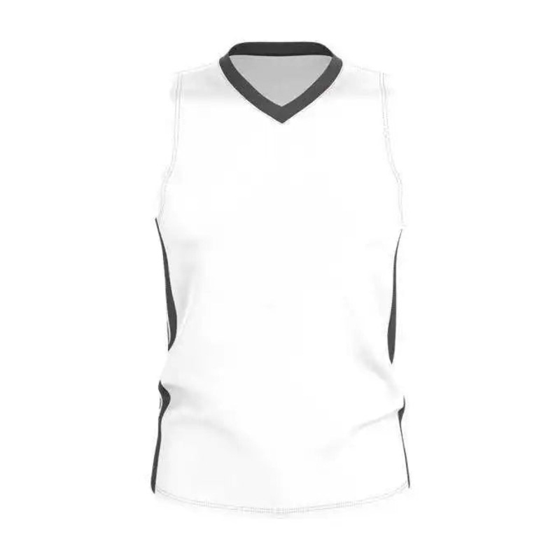 Alleson Athletic 538J Mens Single Ply Basketball Jersey – White Charcoal