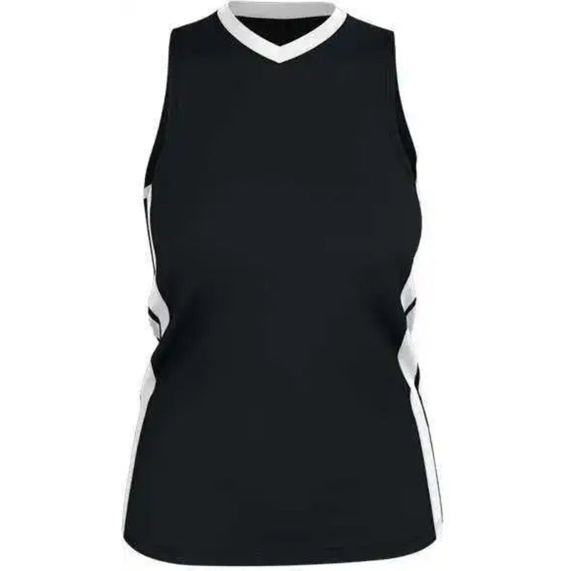 Alleson Athletic 538JW Womens Single Ply Basketball Jersey – Black White