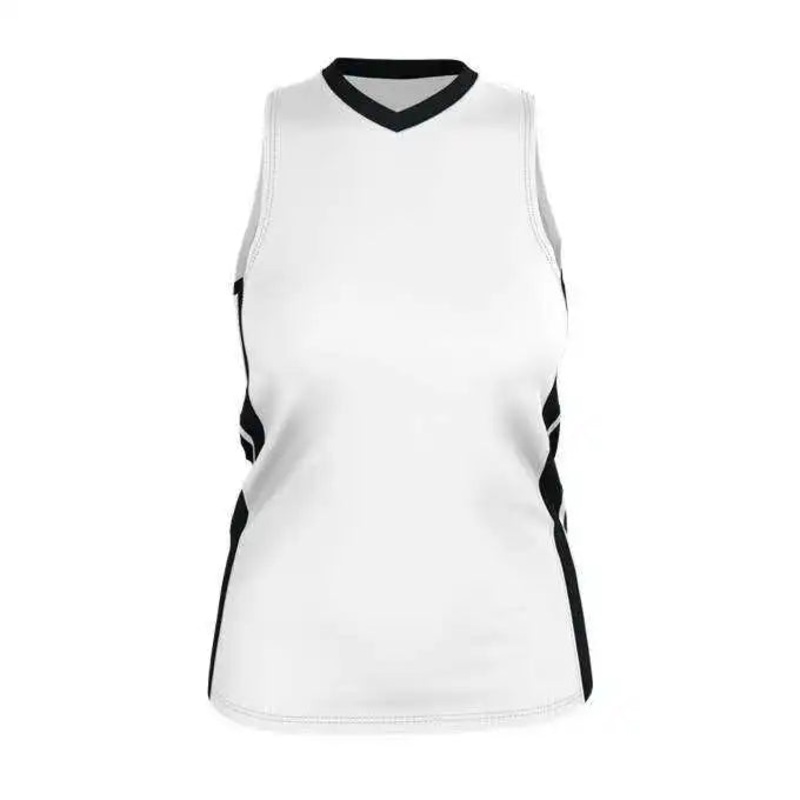 Alleson Athletic 538JW Womens Single Ply Basketball Jersey – White Black