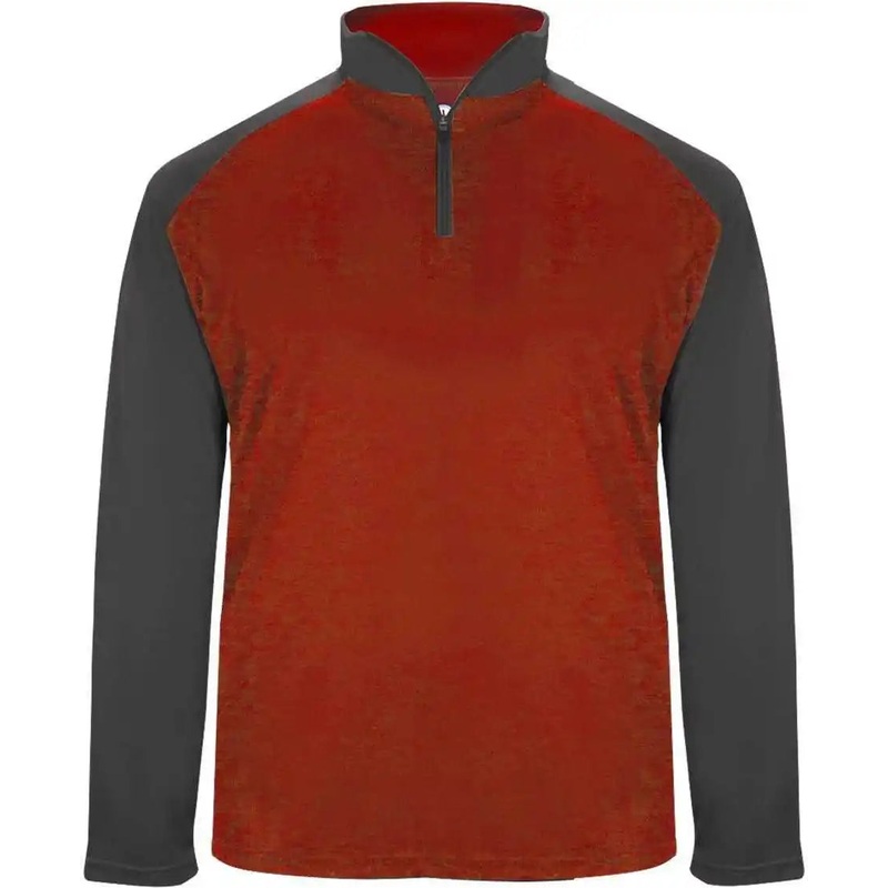 Badger Sport 4006 Ultimate Softlock Sport 1/4 Zip – Red Graphite