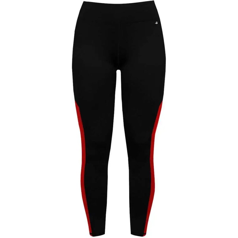 Badger Sport 4637 Panel Ladies Tight – Black Red
