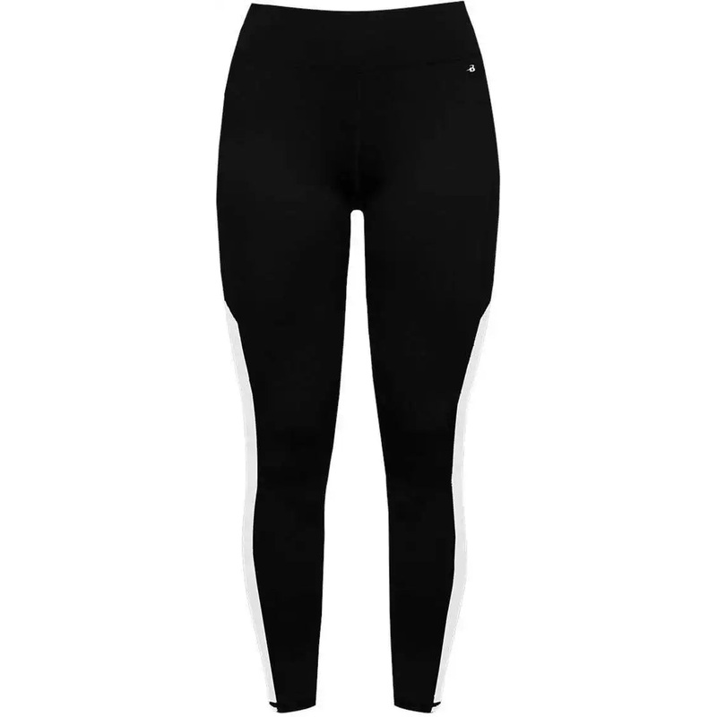 Badger Sport 4637 Panel Ladies Tight – Black White