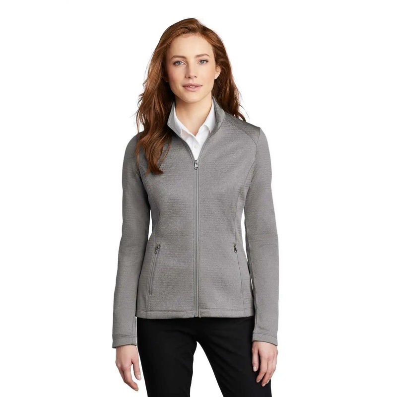 Port Authority L249 Ladies Diamond Heather Fleece Full-Zip Jacket L249Gusty Gray Heather