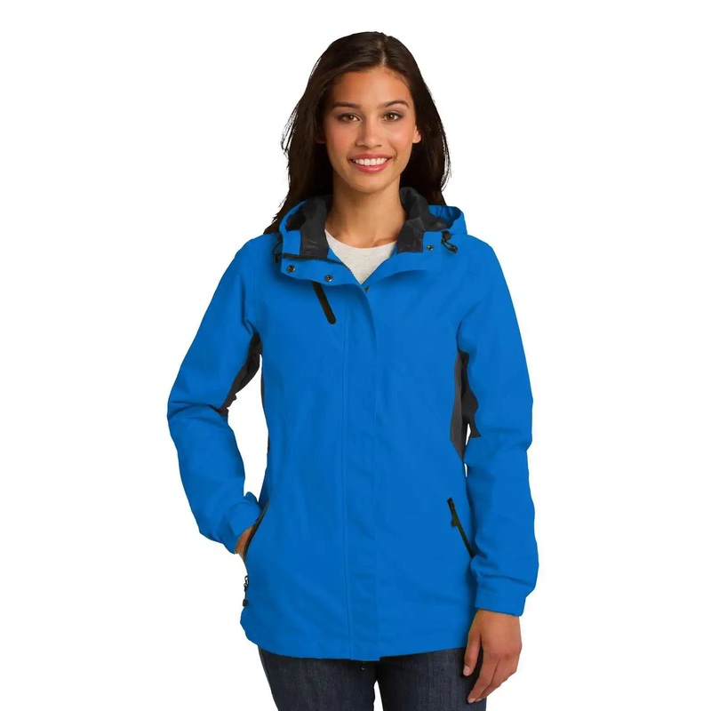 Port Authority L322 Ladies Cascade Waterproof Jacket – Imperial Blue Black