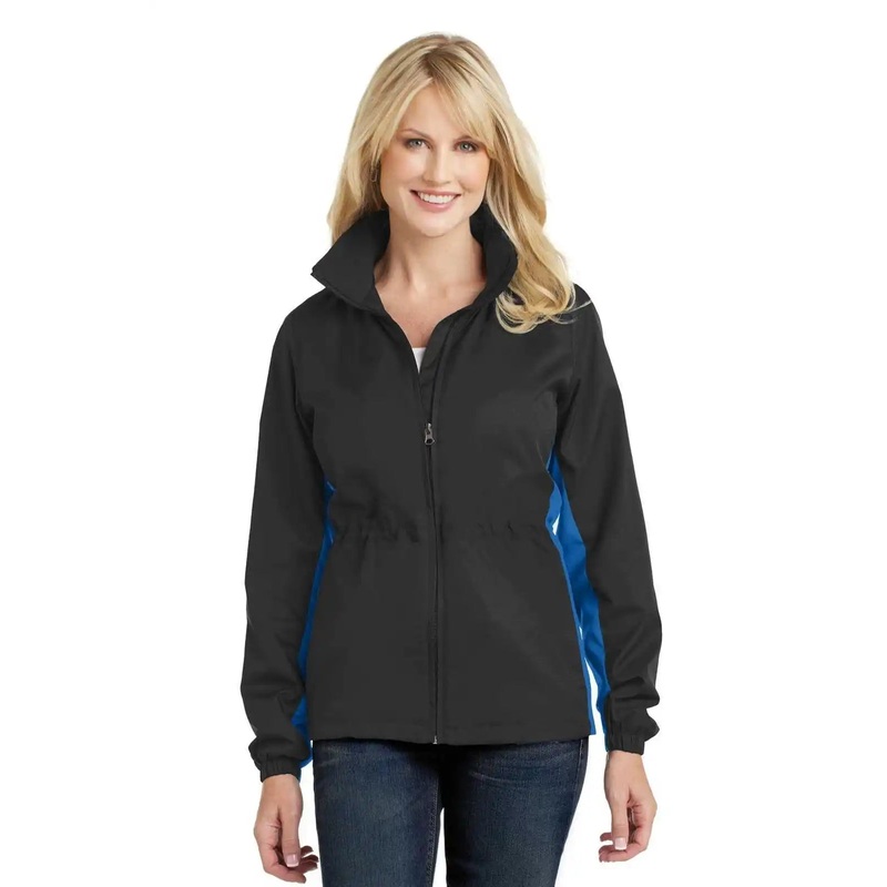 Port Authority L330 Ladies Core Colorblock Wind Jacket – Black Imperial Blue