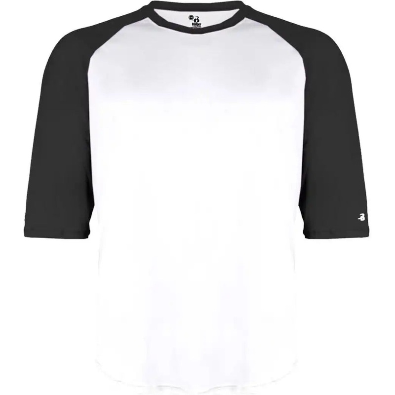 Badger Sport 2133 B-Baseball Youth Undershirt – White Black