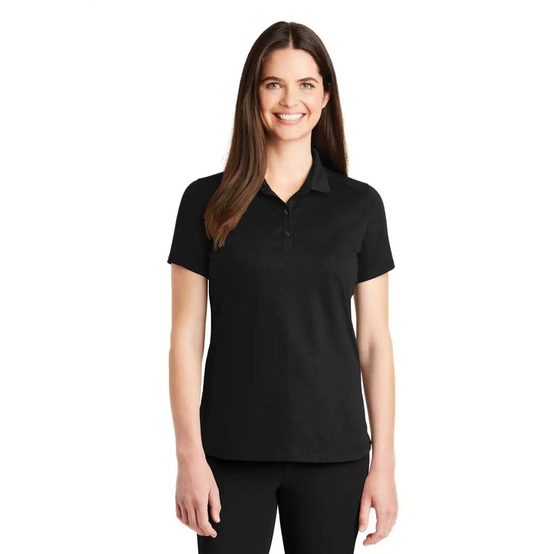 Port Authority LK164 Ladies Superpro Knit Polo – Black