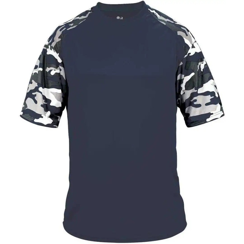 Badger Sport 2141 Camo Sport Youth Tee – Navy Navy Digita