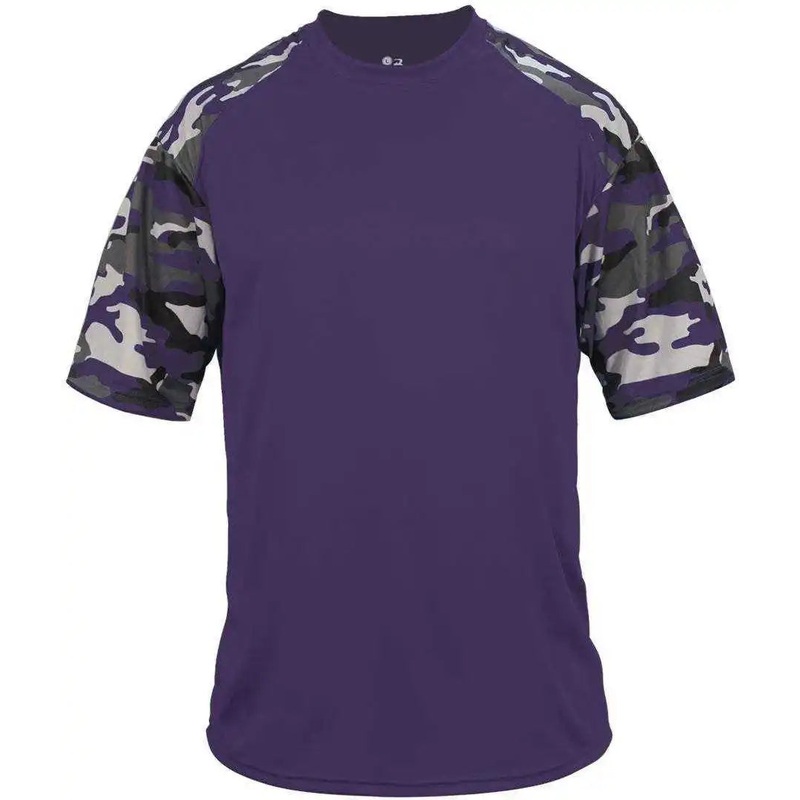 Badger Sport 2141 Camo Sport Youth Tee – Purple Purple Camo
