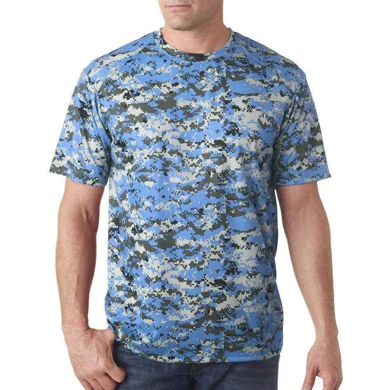 Badger Sport 2180 B-Core Youth Digital Tee – Columbia Blue Digital