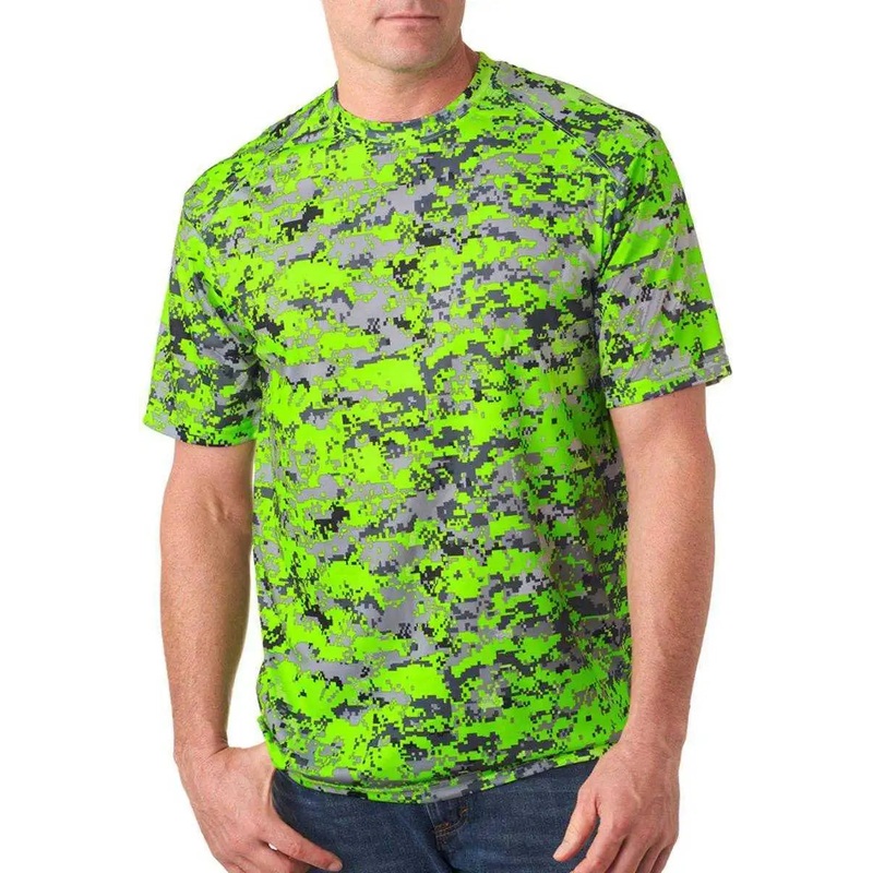 Badger Sport 2180 B-Core Youth Digital Tee – Lime Digital