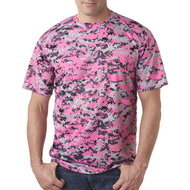 Badger Sport 2180 B-Core Youth Digital Tee – Pink Digital