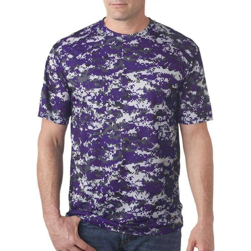 Badger Sport 2180 B-Core Youth Digital Tee – Purple Digital