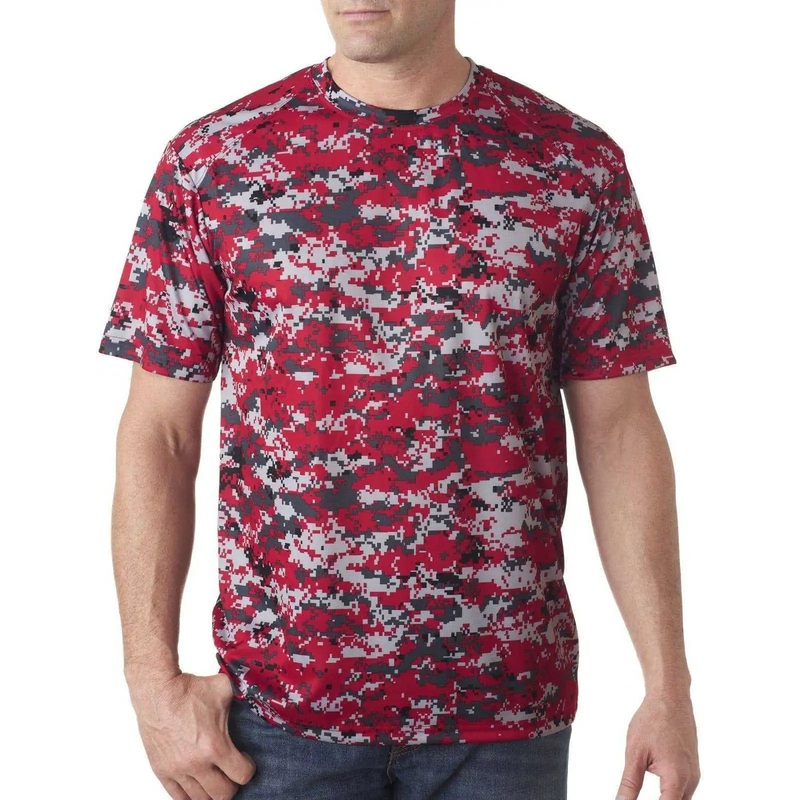 Badger Sport 2180 B-Core Youth Digital Tee – Red Digital