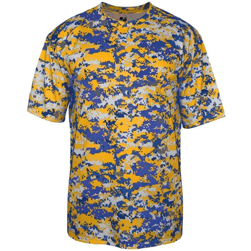 Badger Sport 2180 B-Core Youth Digital Tee – Royal Gold Digital