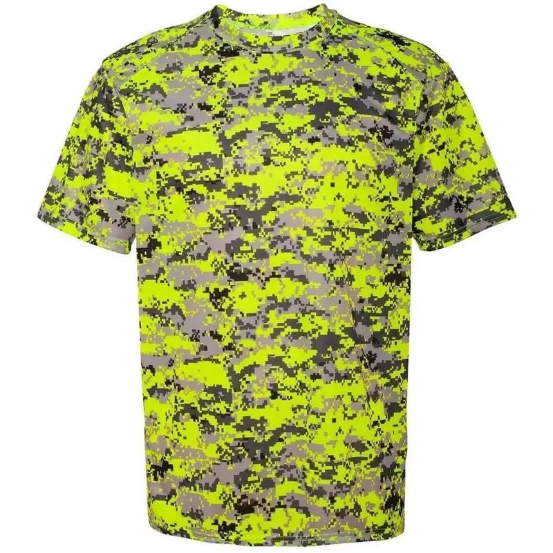 Badger Sport 2180 B-Core Youth Digital Tee – Safety Yellow Digital
