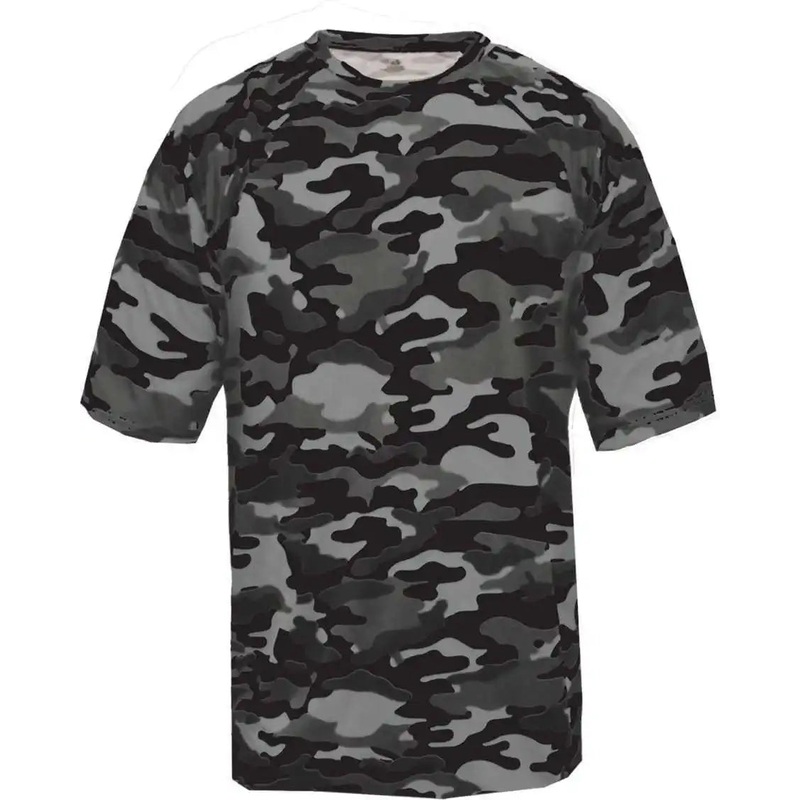 Badger Sport 2181 Camo Youth Tee – Black Camo