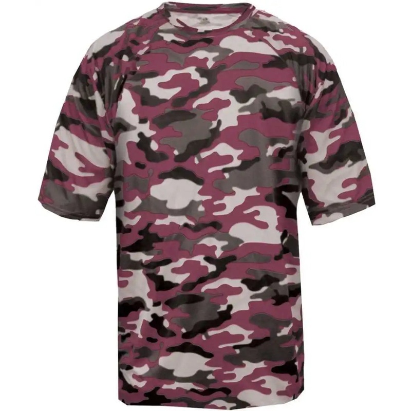 Badger Sport 2181 Camo Youth Tee – Maroon Camo