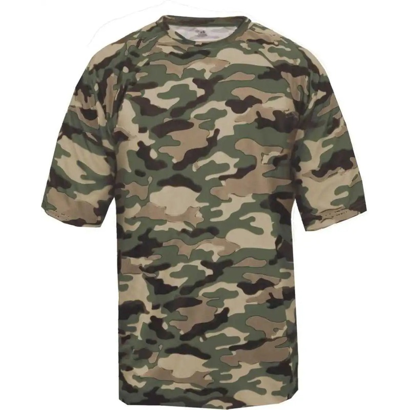 Badger Sport 2181 Camo Youth Tee – OD Green Camo
